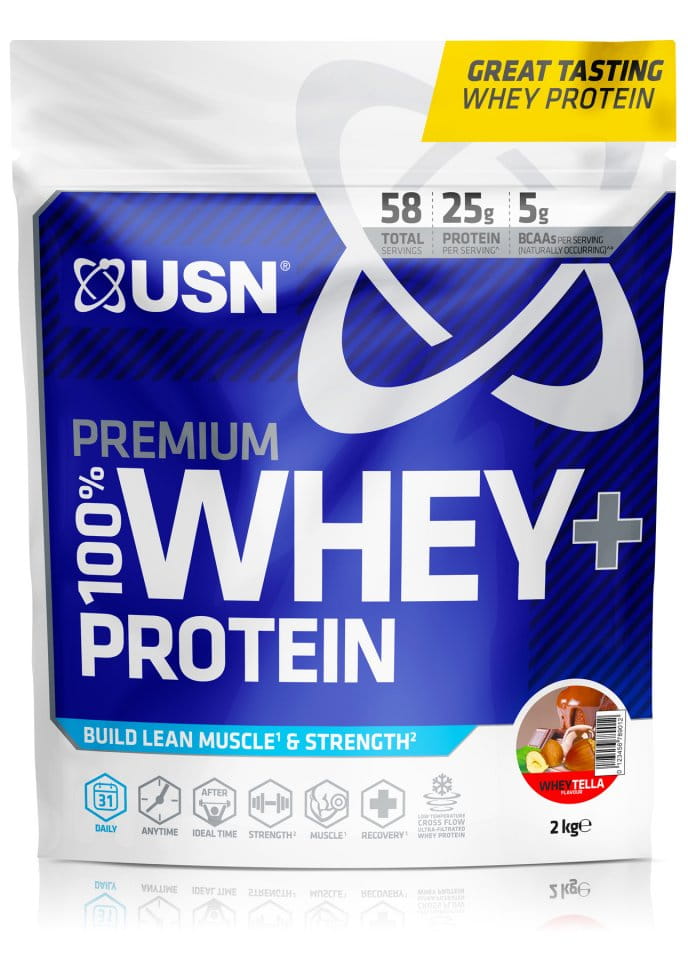 Πρωτεΐνη ορού γάλακτος σε σκόνη USN 100% Premium 2kg wheytella