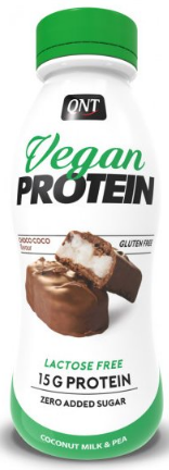 Ποτά πρωτεΐνης και smoothies QNT VEGAN SHAKE (15 g protein & low sugar) Lactose free 310 ml Choco-coco